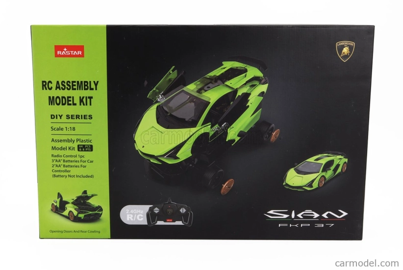 Mondomotors Lamborghini Sian Fkp 37 Hybrid 2020 - Model-kit 1:18 Ligh Green Met