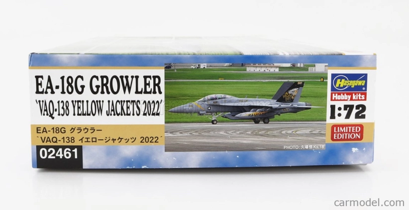 Hasegawa Boeing Ea-18g Growler Vaq-138 Yellow Jackets Military Airplane 2022 1:72 /