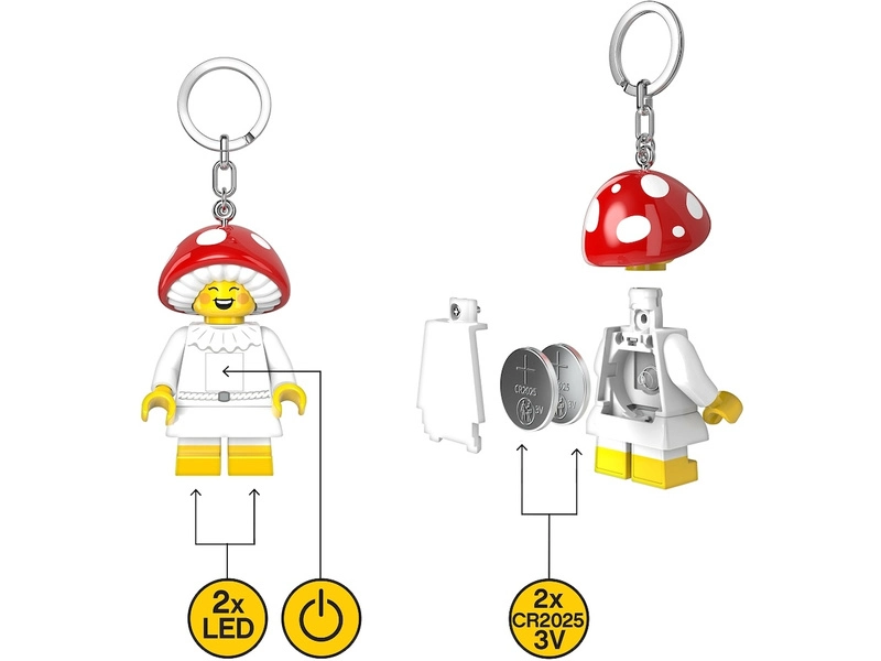 LEGO svietiaca kľúčenka - Hríbik