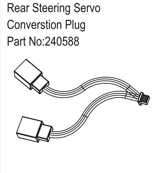 HBP240588 - Rear Steering Servo Converstion Plug