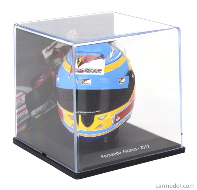 Edicola Helmet F1  Casco Helmet Fernando Alonso F2012 Team Ferrari Season 2012 1:5 Modrá Žlutá Červená