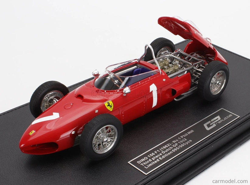 Gp-replicas Ferrari F1 156 N 1 3rd Dutch Zandvoort Gp 1962 Phil Hill 1:18 Red