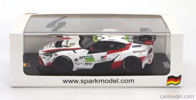 Spark-model Toyota Supra Gr Gt4 Team Toyota Gazoo Racing N 90 Europe Champion Dtm Trophy 2022 Tim Heinemann 1:43 Bílá Červená Černá