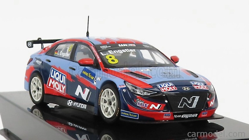 Ixo-models Hyundai Elantra N Tcr Team Liqui Moly N 8 Wtcr Nemecko 2021 L.engstler 1:43 Svetlo modrá červená