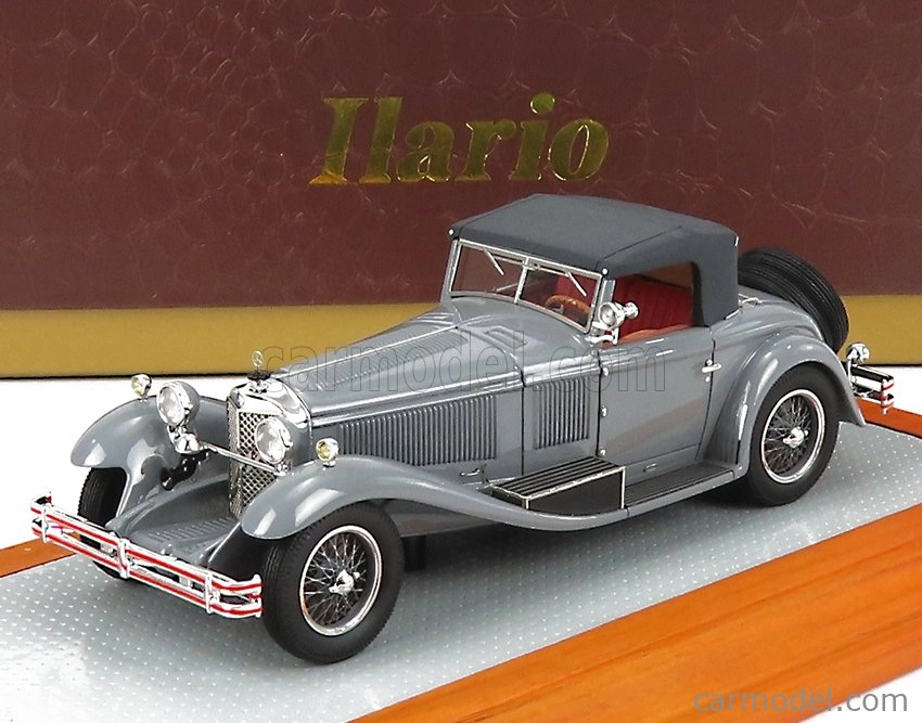 Ilario-model Mercedes Benz 710ss Spider Sn36208 Roadster Cabriolet Castagna Closed 1929 - Aktuálne auto 1:43 Grey