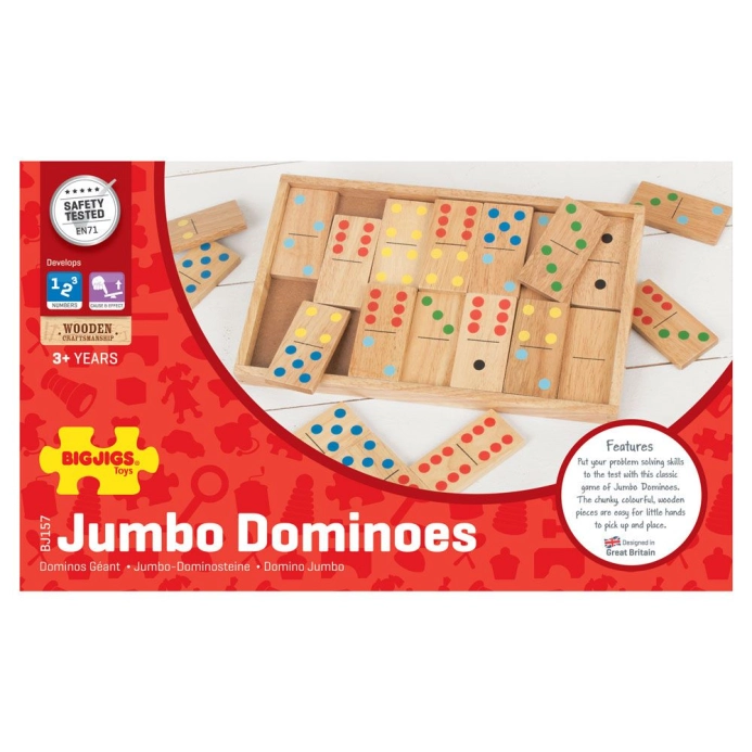 Bigjigs Toys Velké dřevěné domino - poškozený obal