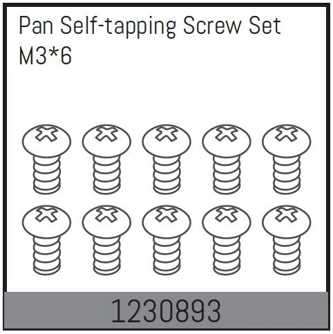 1230893 - M3*6 Pan self-tapping Screw Set (10)