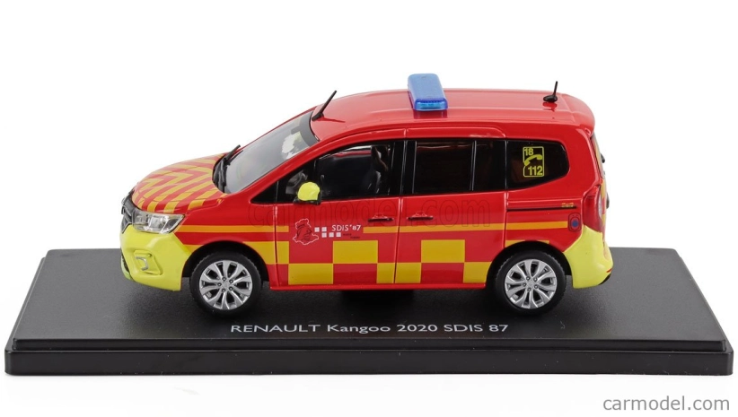 Eligor Renault Kangoo Sdis 87 Sapeurs Pompiers 2020 1:43 Červená Žlutá