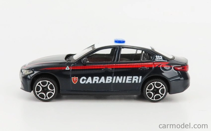 Bburago Alfa Romeo Giulia Carabinieri 2015 + Scale 1/18 R1100rt Carabinieri 2001 1:43 Blue