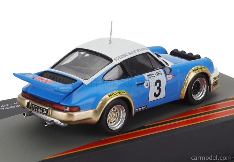 Edicola Porsche 911 Sc 3.0l Gitanes (nočná verzia) N 3 Winner Rally Montecarlo 1978 Jean Pierre Nicolas - Vincente Laverne 1:43 Modrá biela