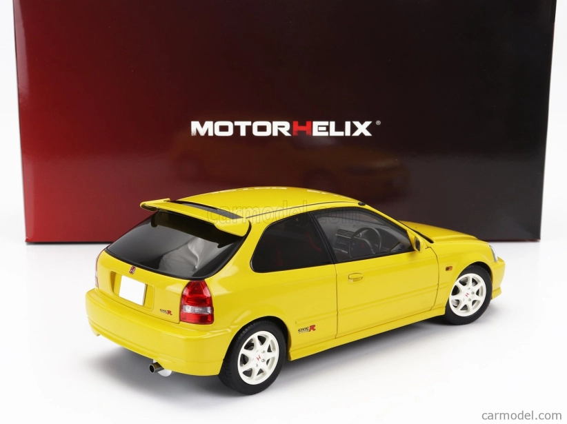 Motorhelix Honda Civic Ek9 Type R With Engine And Accessories 1999 1:18 Žlutá Barva Slunečního Světla