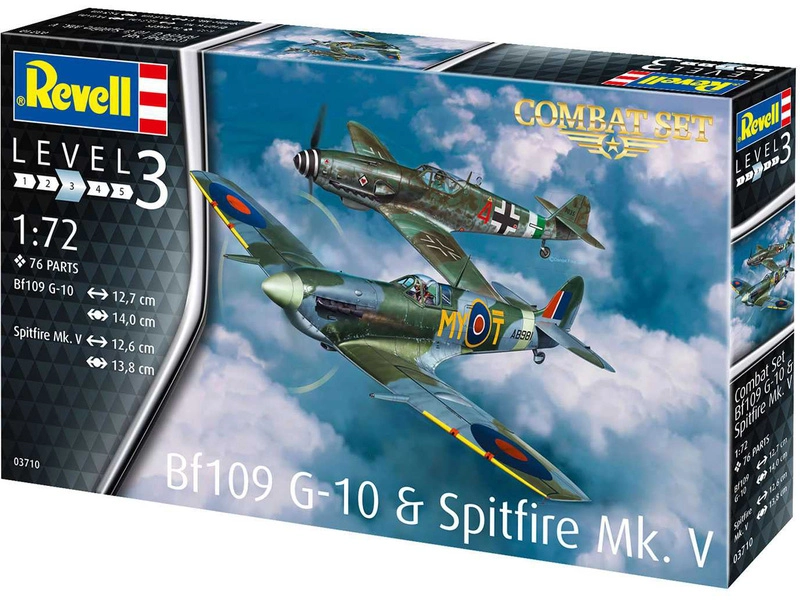 Revell Messerschmitt Bf109G-10, Spitfire Mk.V (1:72) (set)