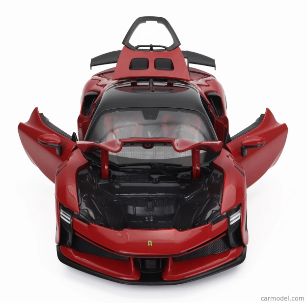 Bburago Ferrari Sf90 Xx Stradale 2024 1:18 Rosso Corsa – červená čierna