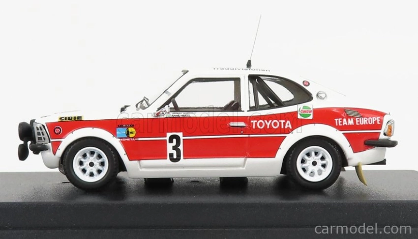 Trofeu Toyota Corolla N 3 Rally Sweden 1971 H.mikkola - A.hertz 1:43 Bílá Červená