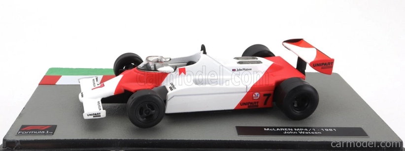 Edicola Mclaren F1 Mp4/1 Ford N 7 Season 1981 John Watson 1:43 Bílá Červená