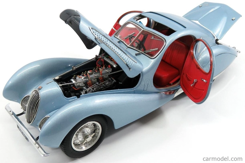 Cmc Talbot lago T150 Coupe C-ss Teardrop Figoni & Falaschi 1937 1:18 Světle Modrá Met