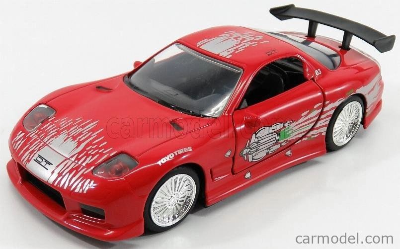 Jada Mazda Dom's Rx-7 2001 - Toretto - Fast & Furious 8 2017 1:32 Červená Stříbrná