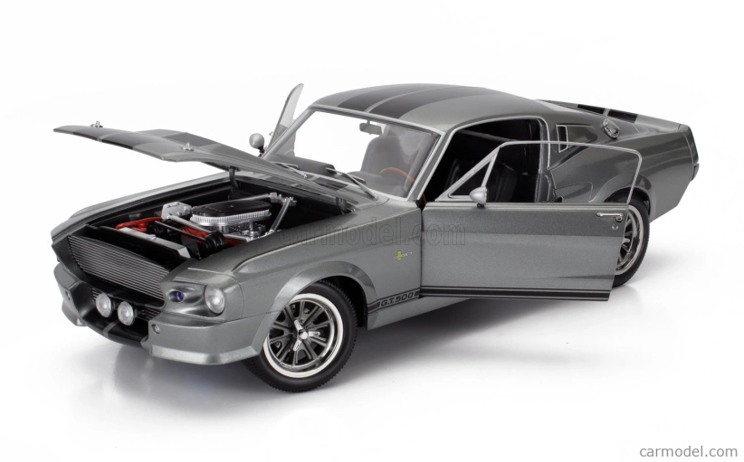 Kk-scale Ford usa Mustang Shelby Gt500 Eleanor Coupe 1967 1:12 Šedá Černá