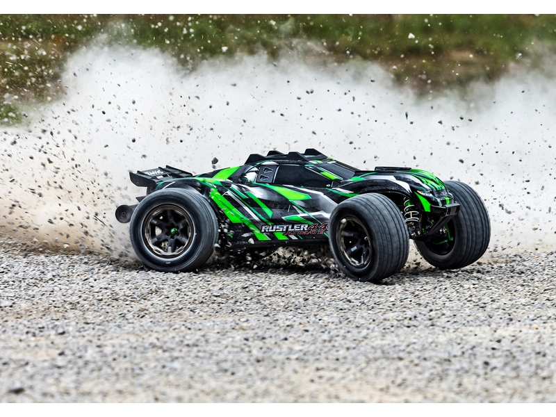 ROZBALENO-RC auto Traxxas Rustler 4x4 Ultimate VXL RTR, zelená