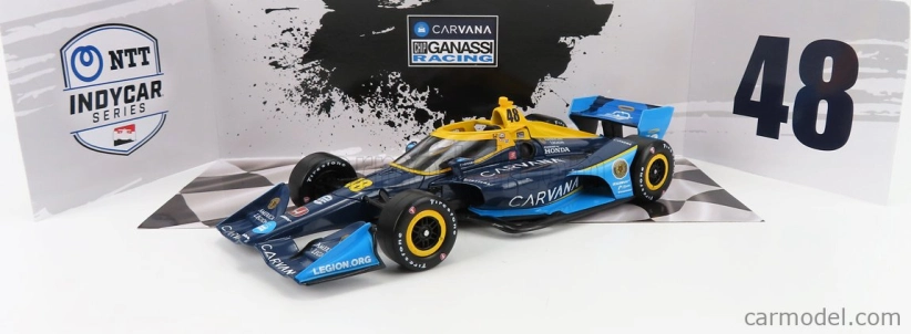 Greenlight Honda Team Chip Ganassi Racing N 48 Indianapolis Indy 500 Indycar Series 2021 Jimmie Johnson 1:18 Modrá Černá Žlutá