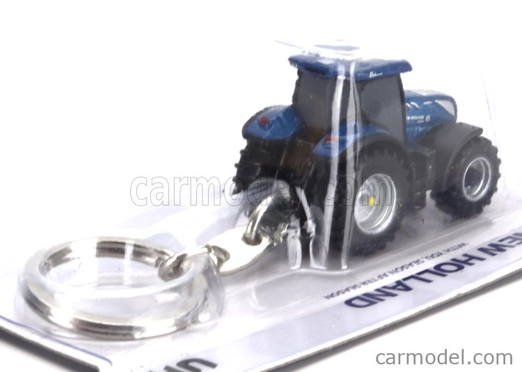 Universal hobbies New holland Portachiavi - Prívesok na kľúče T7.300 Tractor 2020 - cm. 4.0 1:87 Modrá čierna strieborná