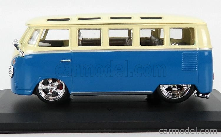 Bburago Volkswagen T1 Samba Minibus Custom 1967 1:32 Krémově Modrá