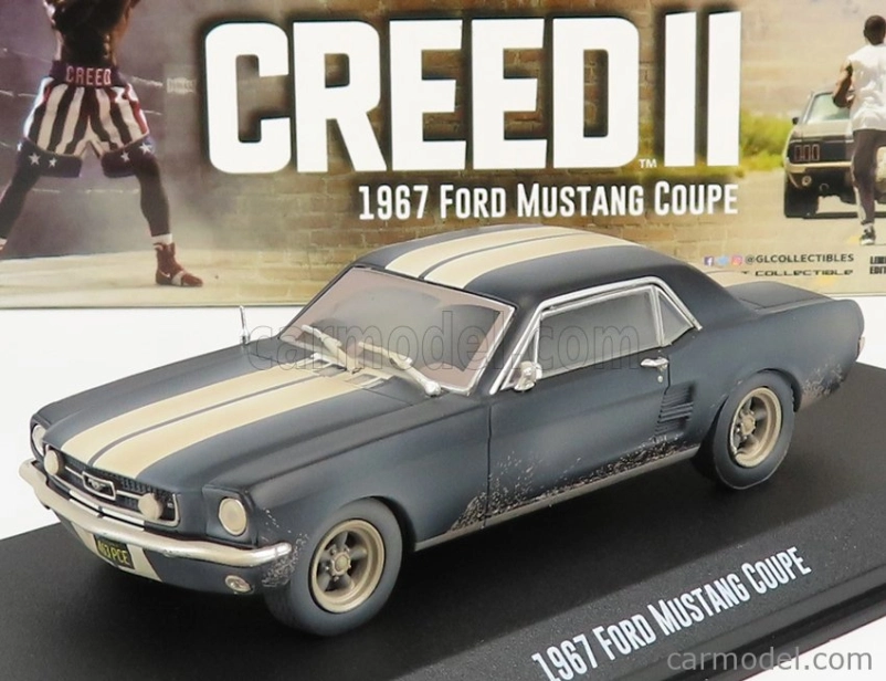 Greenlight Ford usa Mustang Coupe 1967 - Adonis Creed's Ii 1:43 Matt Black