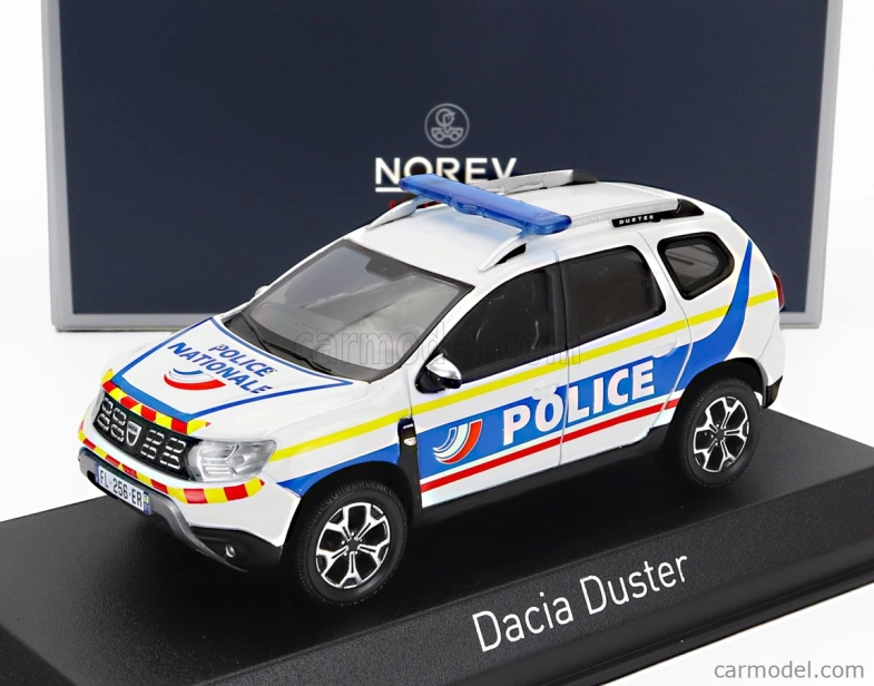 Norev Dacia Duster Police Nationale 2021 1:43 Bílá Modrá Žlutá