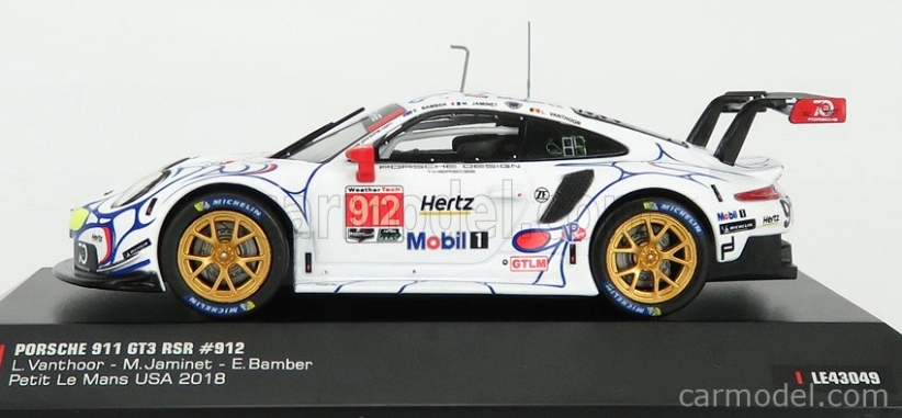 Ixo-models Porsche 911 991 Rsr Porsche Gt Team N 912 1:43, bílá
