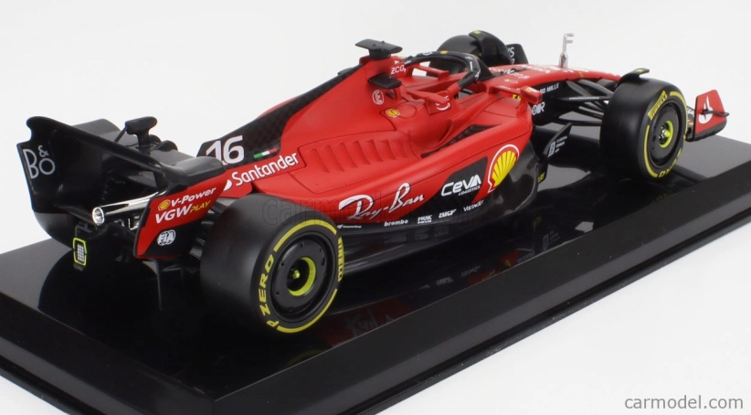 Edicola Ferrari F1 Sf-23 Team Scuderia Ferrari N 16 Sezóna 2023 Charles Leclerc - Con Vetrina - S vitrínou 1:24 Červená čierna žltá