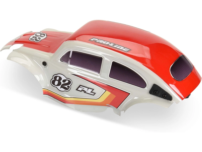 Karoséria Pro-Line Class 1 VW beetle red, chrómové disky Diablo 12 mm s pneumatikami Flat Iron: Arrma Typhon Grom