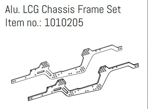 HBP240381 - (1010205) Alu. LCG Chassis Frame Set - GOAT