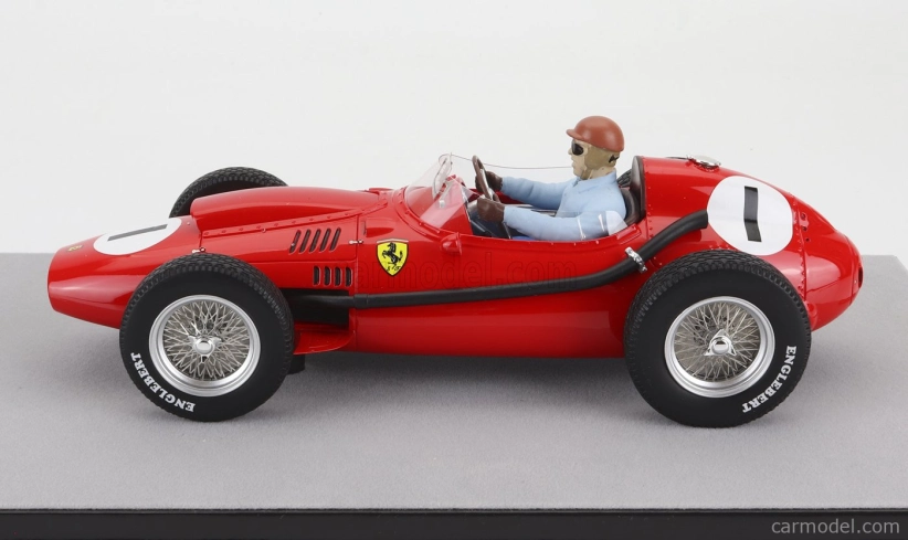 Tecnomodel Ferrari F1 Dino 246 N 1 Winner British Gp (s figúrkou pilota) 1958 Peter Collins 1:18 Red