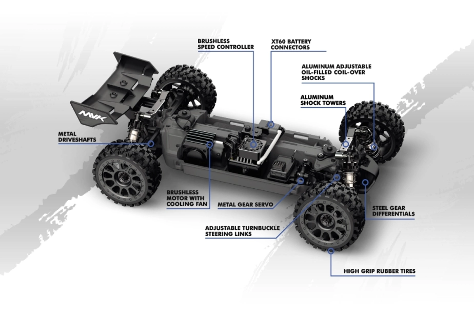 Buggy QByte XB Flux 1/12 – modrá