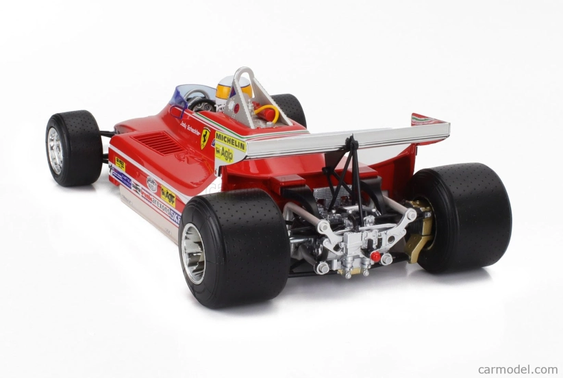 Bburago Ferrari F1 312t4 Short Tail N 11 Winner Monaco Gp Jody Scheckter (with Pilot) 1979 World Champion 1:18 Red