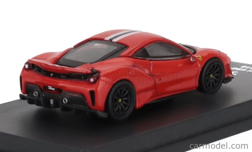 Edicola Ferrari 488 Pista 2018 - Con Vetrina - With Showcase 1:64 Rosso Corsa 322 - Červená