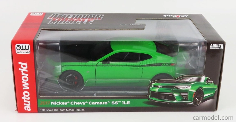 Autoworld Chevrolet Camaro Ss 1le Nickey Coupe 2017 1:18 Zelená čierna