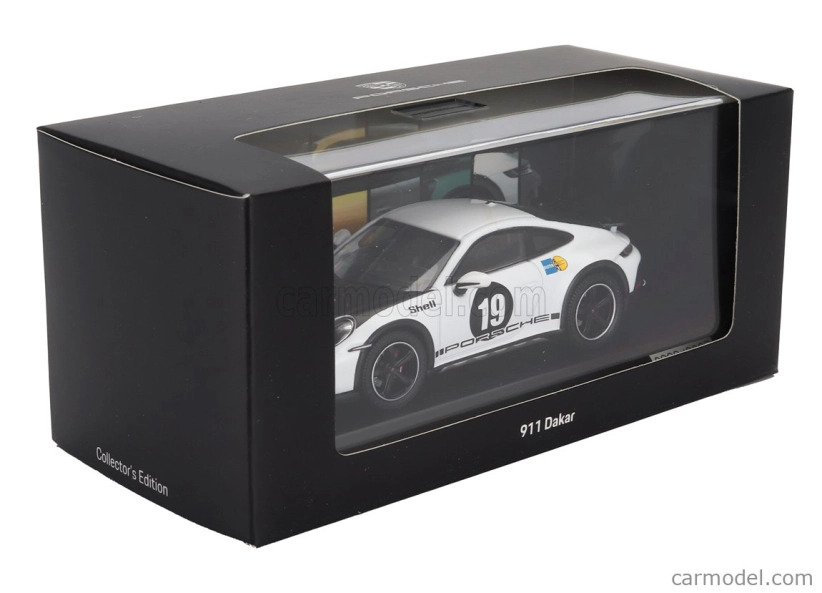 Spark-model Porsche 911 992 N 19 Rally Dakar (livrej 1971) Kupé 2023 1:43 Biela čierna