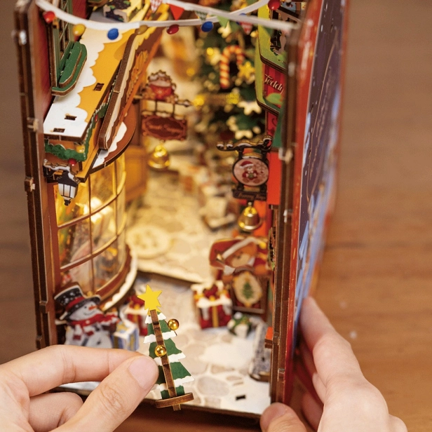 RoboTime 3D skladačka Záložka Vianočná ulička