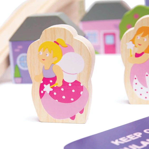 Bigjigs Rail Veľká drevená vláčiková dráha pre princezné - poškodený obal