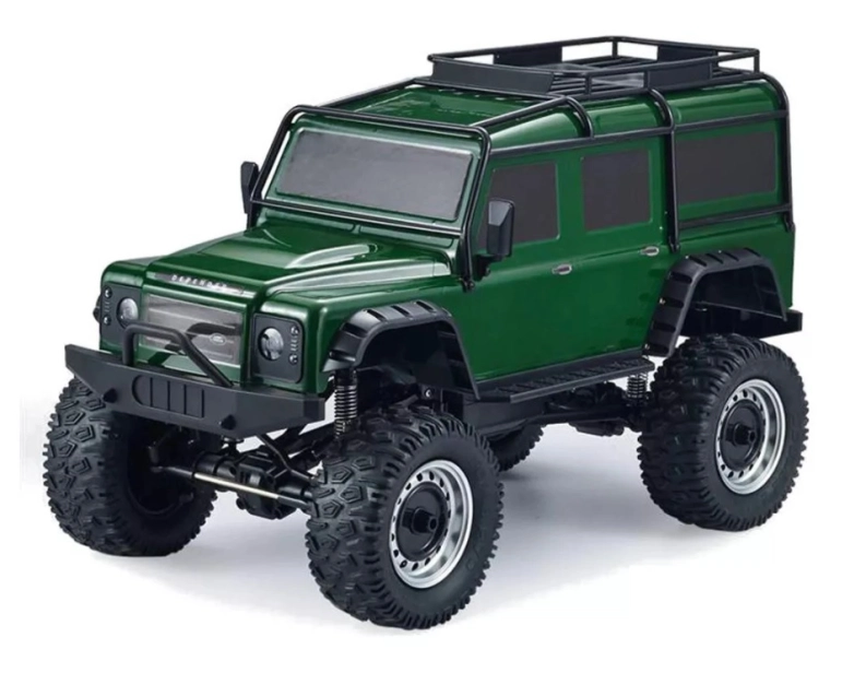 RC crawler Double E Defender, zelená + náhradné batérie