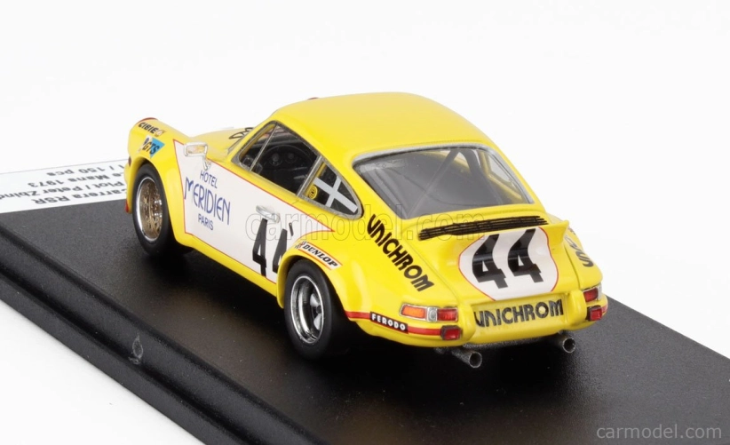 Trofeu Porsche 911 Carrera Rs Coupe N 44 24h Le Mans 1973 Jean Francois Piot - Peter Zbinder 1:43 Žlutá Bílá