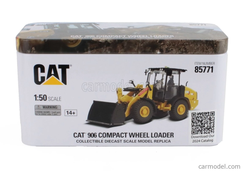 Dm-models Caterpillar Cat906 Compact Ruspa Gommata - Scraper Tractor Wheel Loader 1:50 Žlutá Černá