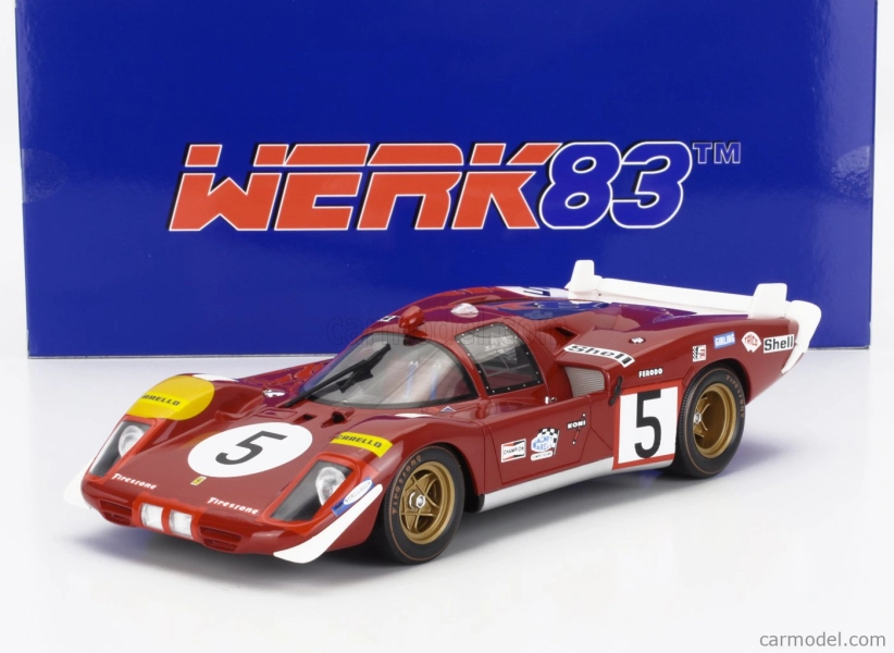 Werk83 Ferrari 512s 5.0l V12 Team Sefac Spa Ferrari N 5 24h Le Mans 1970 Jacky Ickx - Peter Schetty 1:18 Red