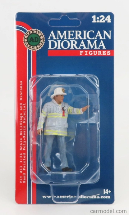 American diorama Figures Firefighters - Fire Captain 1:24 Šedomodrá