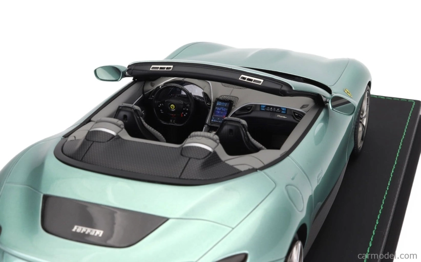 Bbr-models Ferrari Roma Spider Open 2020 - Con Vetrina - With Showcase 1:18 Verde Tevere - Zelená Met