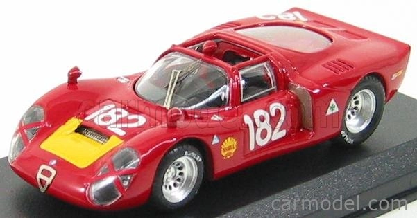 Najlepší model Alfa romeo 33.2 Spider Targa Florio N 182 Bagh. 1968 1:43 Red