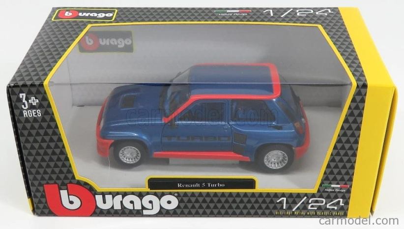Bburago Renault 5 Turbo 1:24 modrá