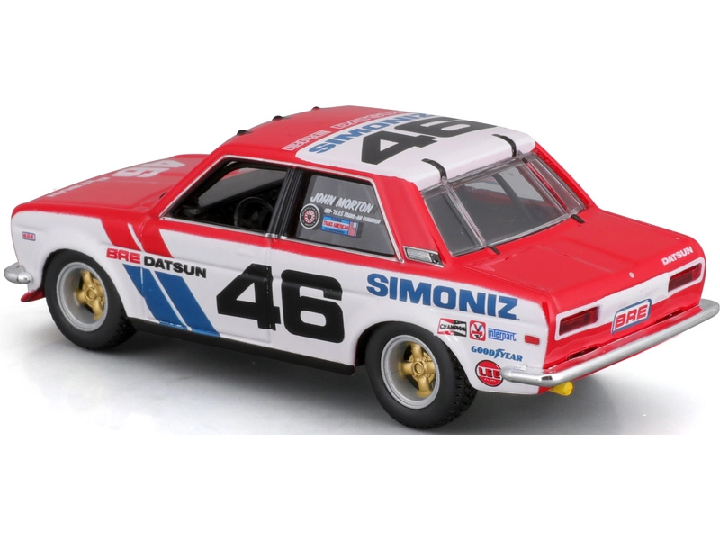 Bburago Datsun 510 Bre N 46 Racing 1972 1:43 Bílá Modrá Červená