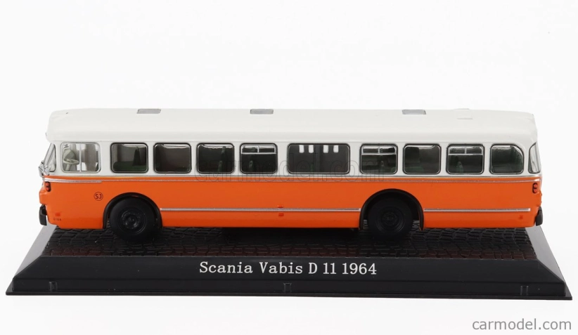 Edicola Scania Vabis D11 Autobus 1969 - Damage Display Box 1:72 Oranžová Bílá